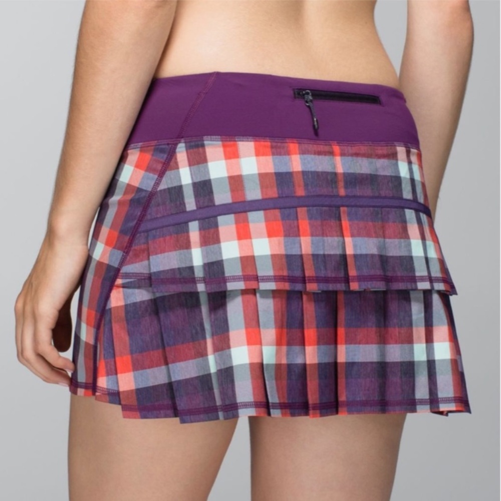 Lululemon Pace Setter Plaid Skirt 2-way Stretch